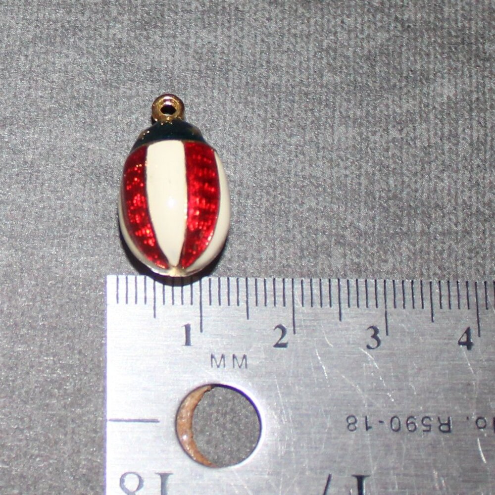 Vintage Joan Rivers Patriotic "Stars & Stripes" Fabergé-Style Enamel Egg Charm